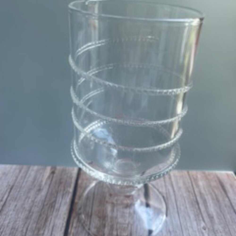 Juliska Amalia Hand Blown Glass Footed Goblets (4)